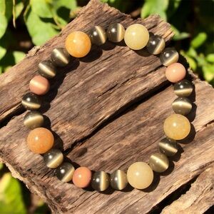 Men’s Beaded Bracelet in Earth Tones